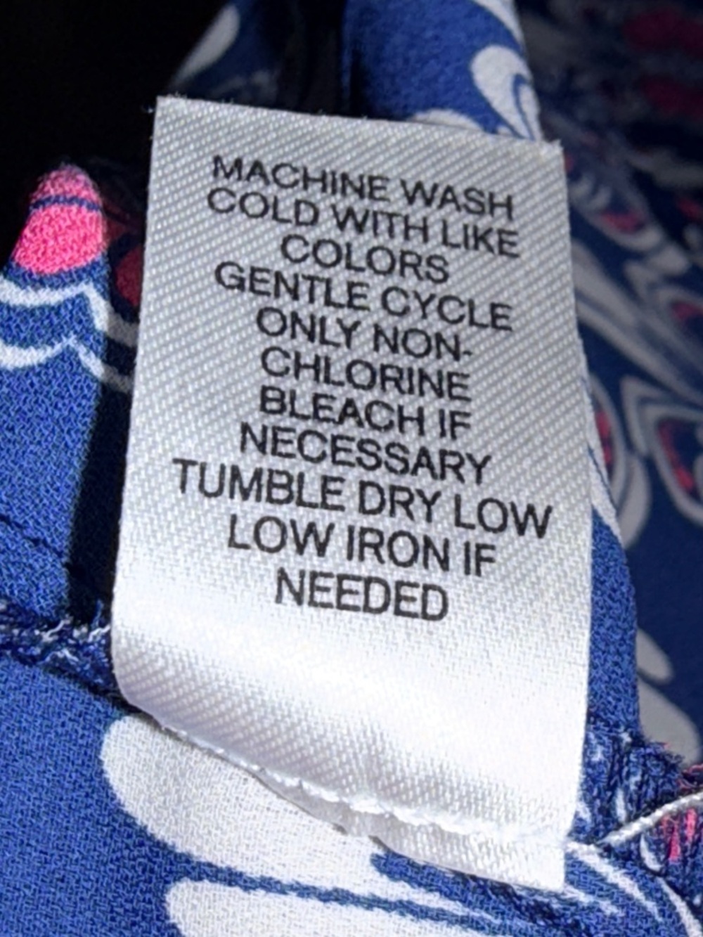 NwoT C Navy Tank Tunic with Pink and White Floral Print - S - Picture 11 of 12